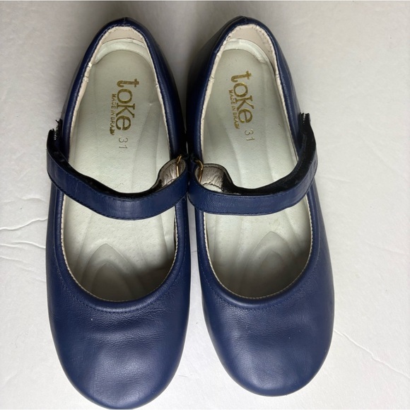 Toke Calcados Brazilian Baby Girls Leather Mary Jane Dress Shoes Size 31 US 12 - Picture 2 of 5
